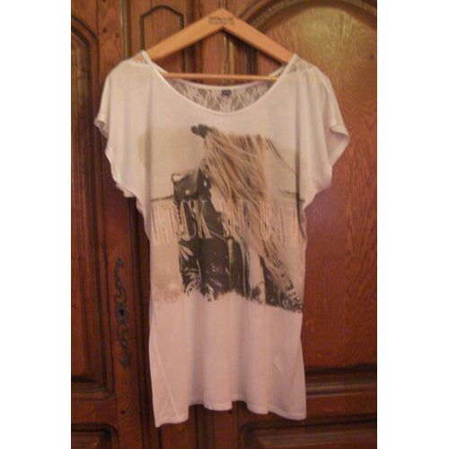 T-Shirt Blanc Marque Pimkie - Taille 40