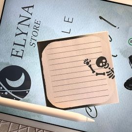 Post-It Personnalisé - Squelette - Fait À La Main