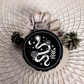 sticker personnalisé - noir - serpent - fait main