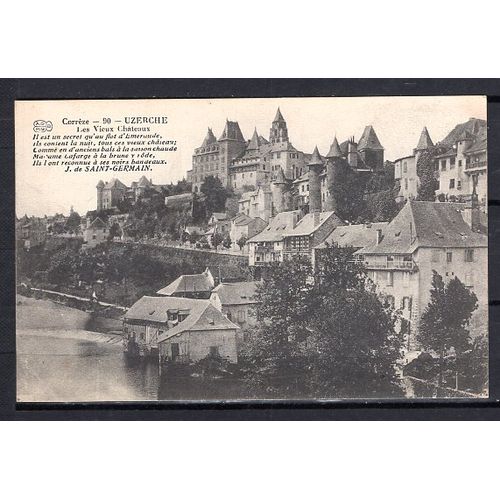 Carte Postale Cpa 19 Uzerche Les Vieux Chateaux Dos Vierge Divise Carte Livree Dans Son Etui De Protection