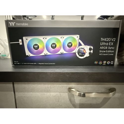Watercooling TH420 V2 Ultra ARGB Sync Snow Refroidisseur liquide pour processeur TH420 V2 Ultra ARGB Sync Snow avec écran programmables