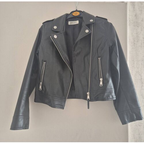 Veste Perfecto En Similicuir Noir H&amp;M Taille 9ans Fille