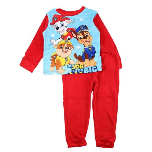 Pyjama Polaire Pat' Patrouille Rouge Garçon (6-8 Ans) - Hiver Chaud (Taille 6 Ans,Couleur Rouge)