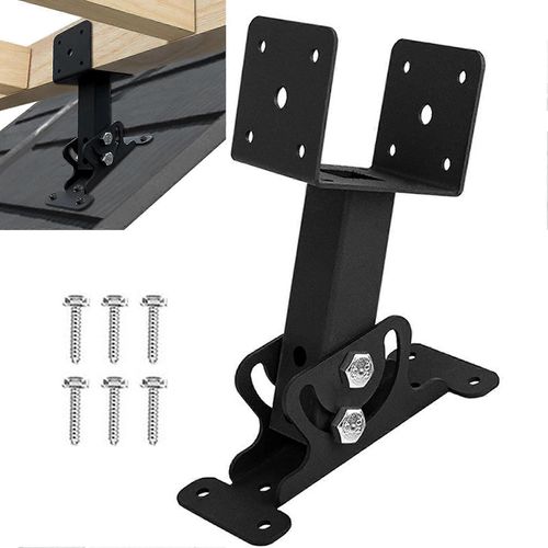 Supports De Rehausse De Toit De Pergola, Kit De Fixation Robuste Et Réglable Pour Poutres En Bois, En Métal Avec Vis Incluses, Pour Auvent De Patio.