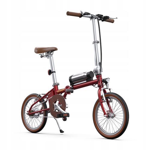 Vélo Électrique Urbain Rétro Pliable Onesport Ot02, 250 W, 36 V 5,2 Ah, 25 Km/H, Autonomie De 25 Km - Rouge