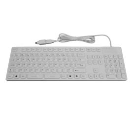 MCL - Réf : MP1A99AZZZACK729W - Clavier étanche filaire en silicone - Blanc