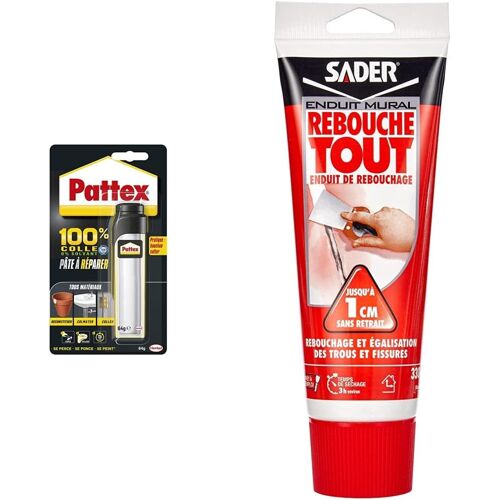 100% Pâte à réparer multi-usages,Pâte epoxy bi-composante pour collages & Rebouche Tout Enduit de Rebouchage Intérieur Prêt à l`Emploi Tous Supports Rebouchage et Égalisation