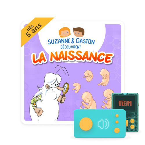 Lunii - Coffret Suzanne & Gaston découvrent la naissance ? Livre audio interactif dès 5 ans sur Ma Fabrique
