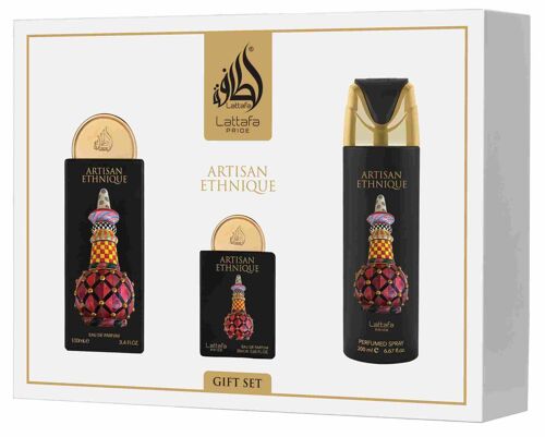 Coffret Cadeau Artisan Ethnique (3pièces) - Lattafa Pride 