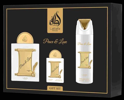 Coffret Cadeau Peace & Love (3 Pièces) - Lattafa Pride 