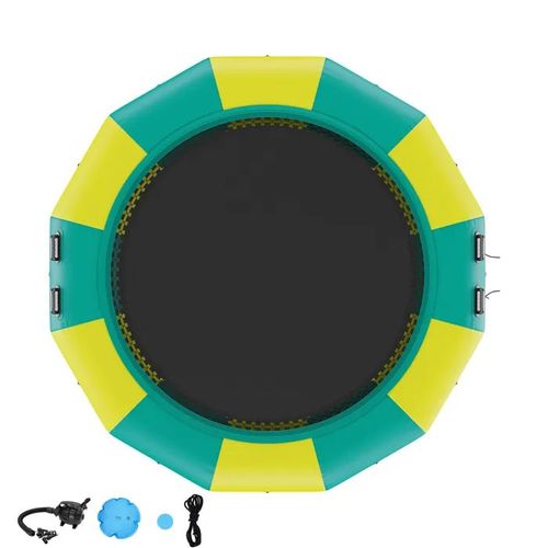 Trampoline Aquatique Gonflable De-Duoku-12 Pieds-Plate-Forme De Natation-Divertissement Flottant En Plein Air-Matériau Pvc Durable