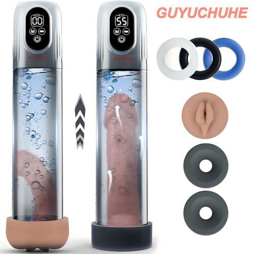Pompe À Pénis Sextoys Masturbateurs Masculins Avec 5 D'aspiration Et 6 Modes D'entraînement, Vibromasseurs Avec Vaginette Silicone, Facile À Utiliser & Conception De Visualisation 3d