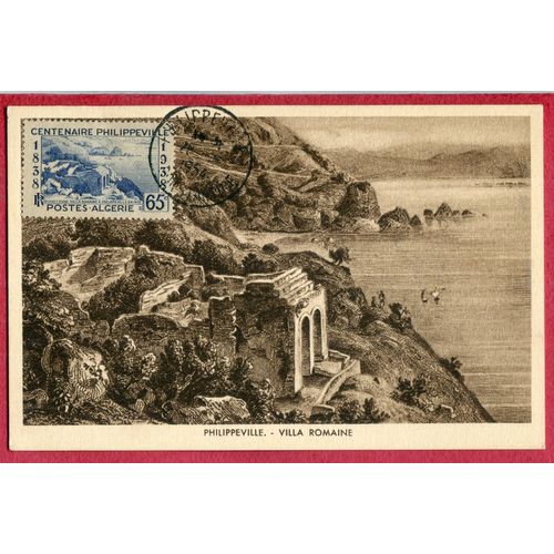 Algérie 1954 Philippeville Villa Romaine Fdc