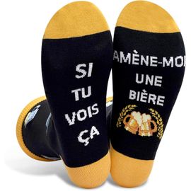 Chaussettes Décalées Unisexe Chaussettes Drôles Homme Zemolo - Coton Sport - Textes Humoristiques - Cadeau Papa Chaussettes Humour Texte