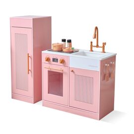 Cuisine enfant bois - Teamson Kids - accessoires rangement blanc or éducatif - Jeux - Jouets