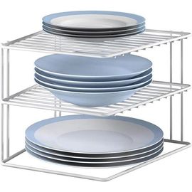 KALANKA-364202095 Armoire d'angle Silos, 2 niveaux, 25 x 25 x 19 cm, blanc