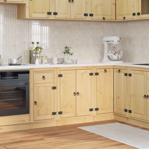 vidaXL Armoire avec étagère Miel 60 x 46 x 81,5 cm Pin massif