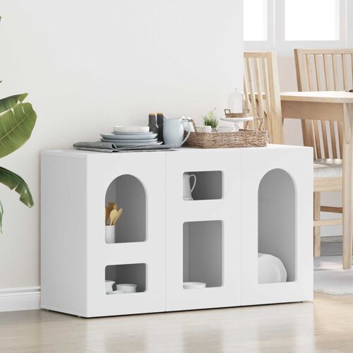 vidaXL Buffet Blanc 100 x 35 x 59 cm Bois d'ingénierie