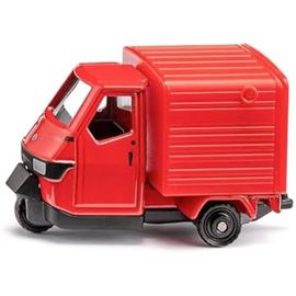 Voiture Jouet - Siku - Piaggio Ape 50 - Métal/Plastique - Rouge - Attelage De Remorque-Siku
