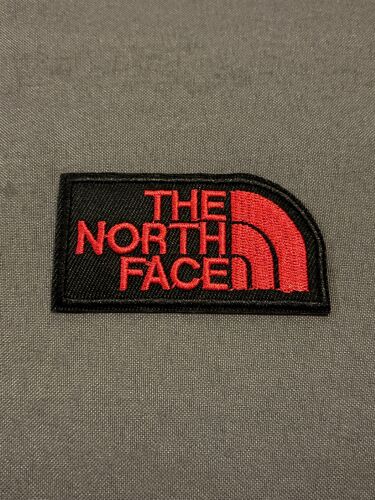 Patch Écusson Brodé Thermocollant North Face Noir & Rouge Neuf