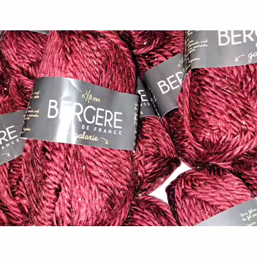 Bergère De France Enorme Lot De 20 Pelotes De Laine Galaxie Rouge Carmin  Fibre Brillante  Aiguilles Ou Crochet 8 Mm