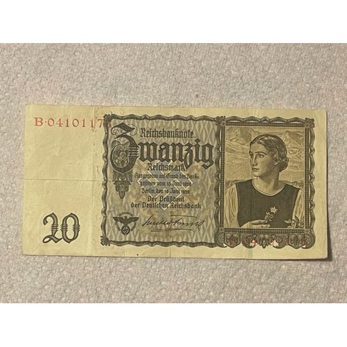 Billet Du Iiième Reich De 20 Reichsmark