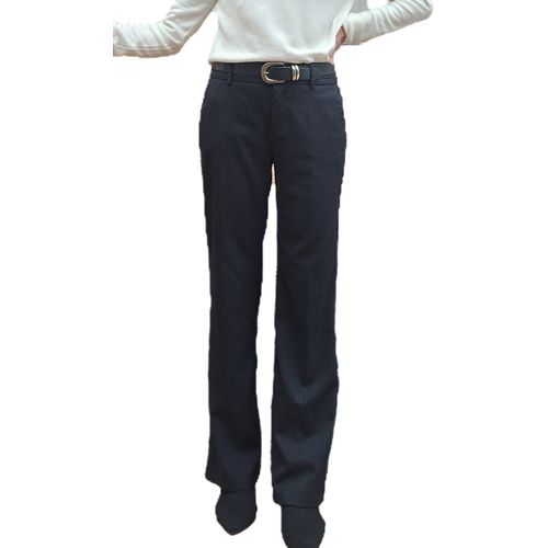 Pantalon Zara Basic Noir Fines Rayures