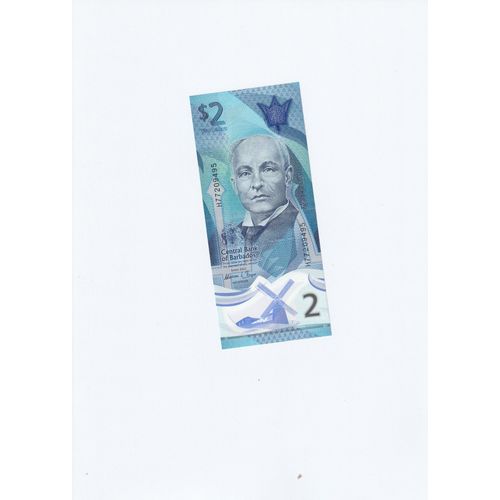 Collection : Billet De La Barbade. Rare. 2 Dollars. Voir Description