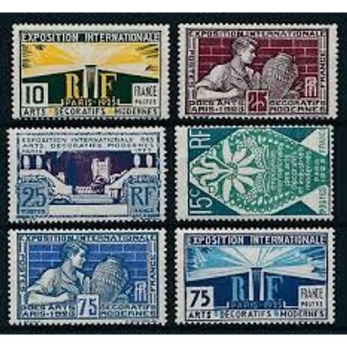 Exposition Internationale Des Arts Décoratifs Série Complète Année 1924 N° 210 211 212 213 214 215 Yvert Et Tellier Qualité+ Sans Gomme