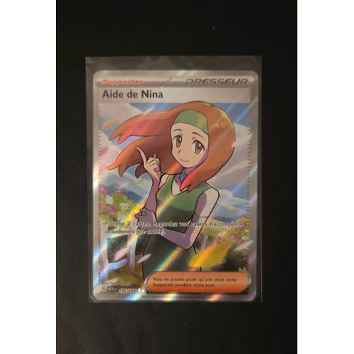 Carte Pokemon Aide De Nina Full Art 195/165 Mew 151 Nm Fr