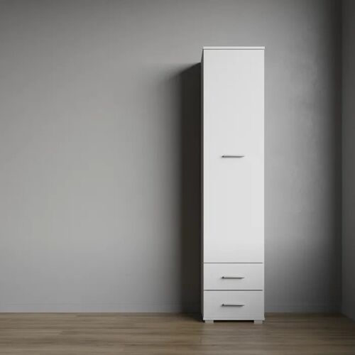 Garde-robe Komodee FAUSKE SZF3 Tiroirs Blanc Blanc 36 x 40 x 180 cm
