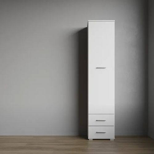 Garde-robe Komodee FAUSKE SZF3 Tiroirs Blanc Blanc 36 x 40 x 180 cm