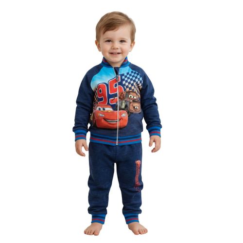 Jogging Cars Bleu Enfant - Sweat À Capuche Et Pantalon Bleu Marine 2 Ans (Taille 2 Ans,Couleur Bleu)
