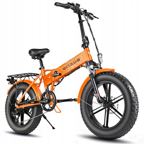 Vélo Électrique Engwe Ep-2pro Batterie 48 V 13 Ah Pneus Larges 20« X 4,0 » Moteur Puissant 750 W Vélo Électrique 7 Vitesses Vitesse Maximale 45 Km/H Vélo Électrique Tout-Terrain/Neige Orange
