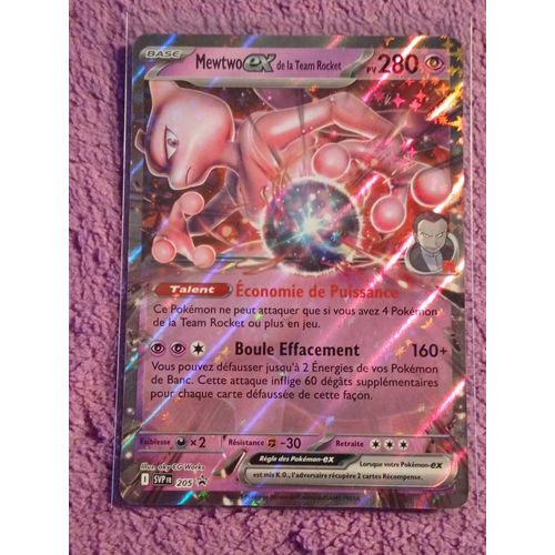 [ Pokémon ] Carte Promo / Promotionnelle Mewtwo Ex De La Team Rocket Promo # 205 ( Svp Fr / Écarlate Et Violet )