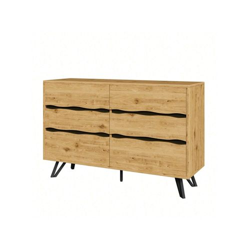 L'apparence de l'armoire latérale en bois, échafaudage en métal pour le salon et la salle à manger Bois + planches