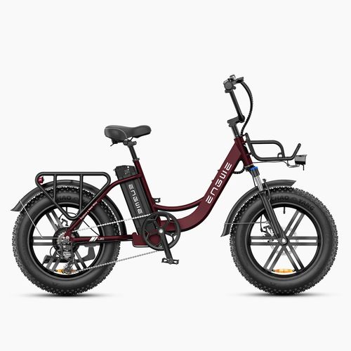 Engwe L20 Boost - Vélo Électrique 20 Pouces - Autonomie De 140 Km - Batterie Amovible 48 V 13 Ah - Moteur 250 W - 7 Vitesses - Vélo Hybride À Freins À Disque Et Pneus Larges, Rouge