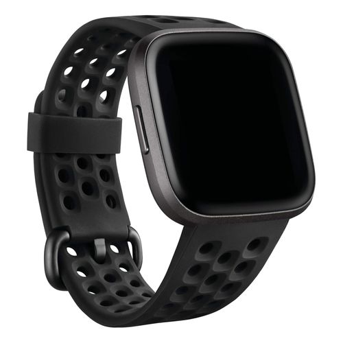 Bracelet Sport silicone Fitbit Versa / Versa 2 / Versa Lite Taille S Noir