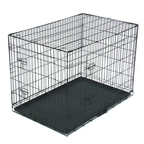 Cage Pour Chien Pliable Avec 2 Portes 107 X 70 X 77.5 Cm Noir