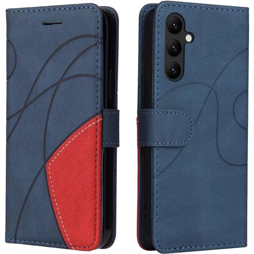 KALANKA-Étui de protection pour Samsung Xcover7, en cuir synthétique, avec fonction support, fente pour cartes, fermeture magnétique, anti-chocs, à rabat, en cuir synthétique, bleu