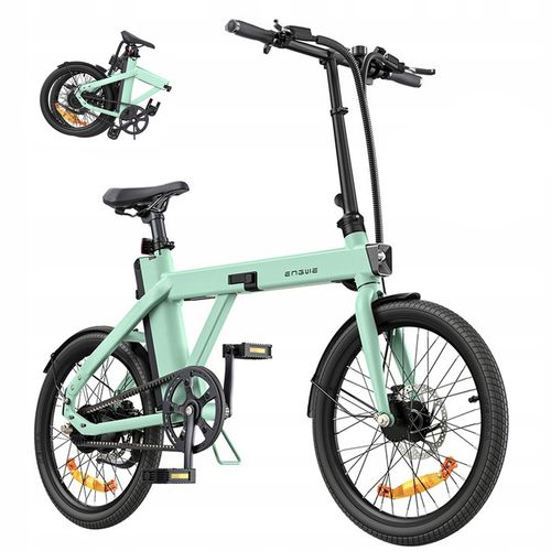Vélo Électrique Pliable Engwe P20 - Pneus 20 Pouces, Moteur 250 W, Batterie 36 V 9,6 Ah, Autonomie 100 Km, Vitesse Maximale 25 Km/H, Freins Hydrauliques - Vert