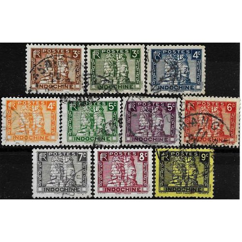 Indochine, Colonie Française 1931 / 1941, Beaux Timbres Neufs** / Oblitérés Yvert 157 157a 158 158b 159 160 160a 160b 214 Et 215, Temple D'Angkor.