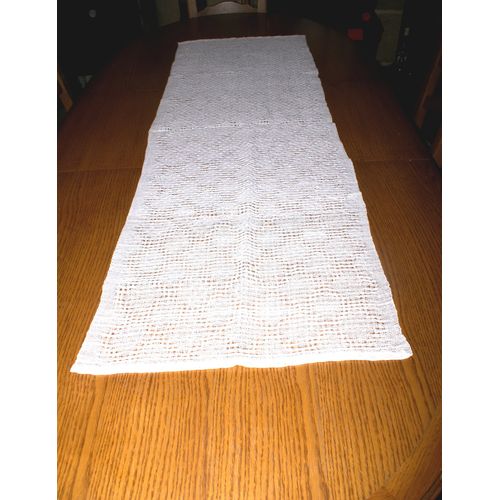 Chemin De Table Grain D'Orge En Lin Blanc