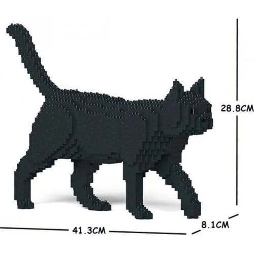 Jeu de construction - JEKCA - Chat - Blanc - Noir - 1230 pièces - Plastique