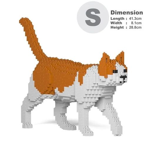 Blocs de construction - JEKCA - Chat Calico roux - 1360 pièces - 14 ans et plus - Plastique durable