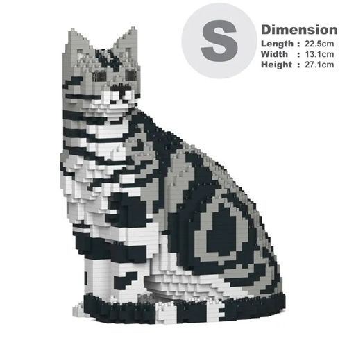JEKCA Chat American Shorthair assis | Blocs de construction en plastique | 14+
