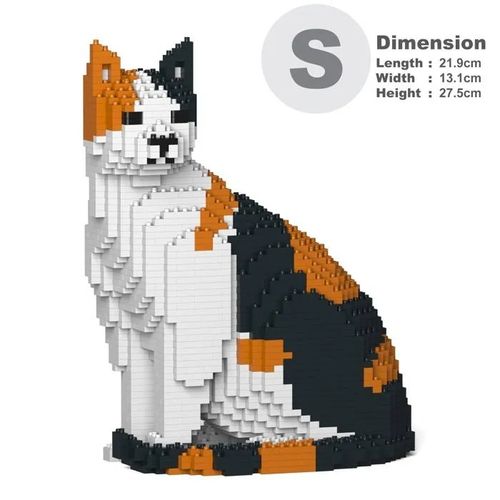 Blocs de construction - JEKCA - Chat Calico assis - 1600 pièces - Plastique - 14 ans et plus