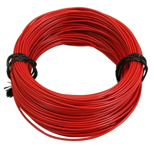 Bobine De Fil Électrique Rouge Multibrin 1.50mm² X 50m Faisceau Pour Moto Cyclo