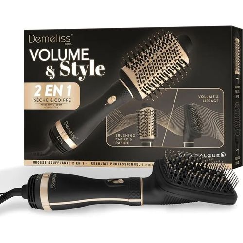 Saint Algue-Brosse Soufflante 2 En 1 Volume & Style-Sèche & Coiffe,Tous Types De Cheveux-2 Têtes Interchangeables-Revêtement Céram