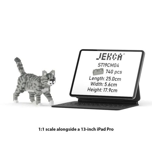 Blocs de construction - JEKCA - Mini Chat tigré - 740 pièces - Plastique - 14 ans et plus